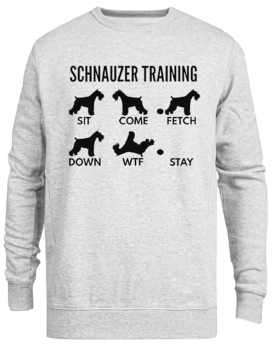 Pull Schnauzer Géant gris ras du cou pour vos balades en forêt et séances de dressage
