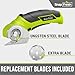 SnapFresh Cordless Electric Scissors, 4V Electric Mini Box Cutter, Carpet & Cardboard Cutter Tool with a Replacement Blade/Charger, Rotary Cutter for Cardboard Packages Leather Plastic （Green）