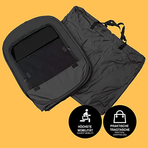 all Pets United® Welpen-Laufstall Tierlaufstall Welpenauslauf-Stall; XXL Freigehege für Hunde, Katzen, Hasen & Kleintiere im Innen- und Außenbereich (Schwarz)