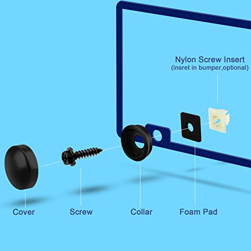 Kinbom 8 Sets License Plate Screws Kit, Stainless Steel License Plate Fasteners Anti-Rattle Fastening Screws For License Plates On Cars Or Trucks (Phillips Screw) #TOP3