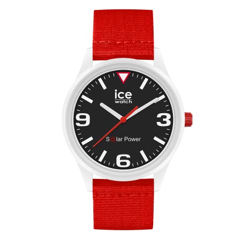 Ice-Watch - ICE solar power Red tide - Reloj blanco para Hombre con Correa de Tide ocean - 020061 (Medium)