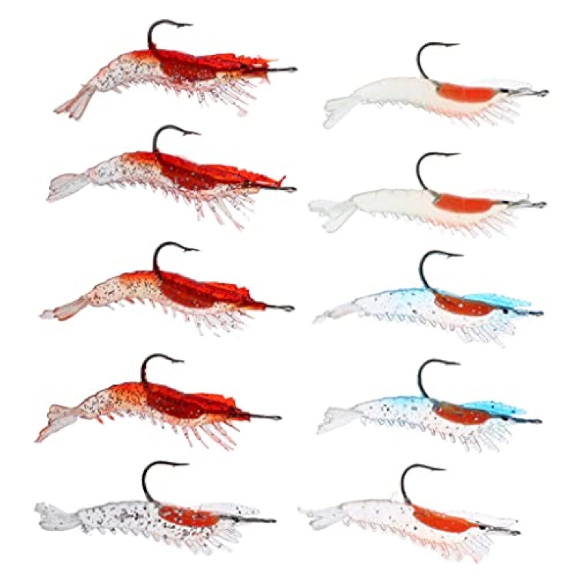 Imported 10pcs Shrimp Fishing Lures Soft Lobster Baits
