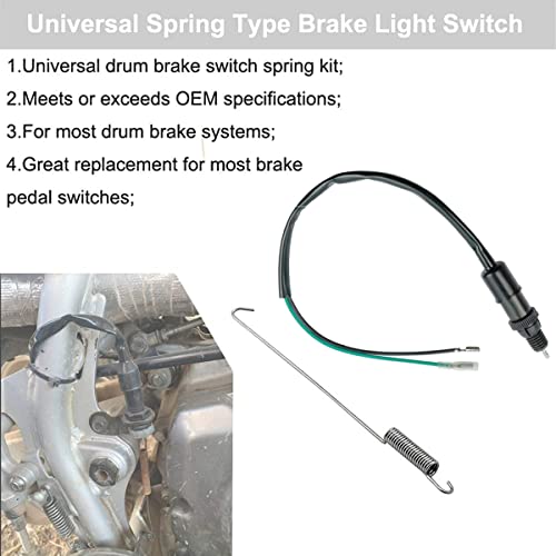 Greluma Universeller Motorrad-Bremslicht-Schalter hinten mit Federsatz, passend für Honda Kawasaki Suzuki Yamaha Quad Bikes ATVs Scooter