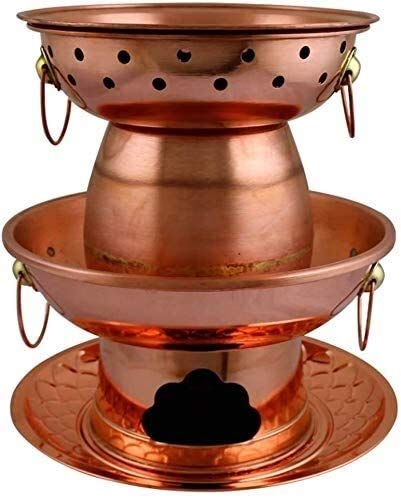 Olla de Carbón Doble Cobre 32 cm Hot Pot Tradicional miniatura 3