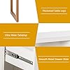 Costway Home Office Computer Desk White Study Desk Laptop Table With Drawer & Storage Shelf, Color: White, Model: P12I-10N4-AG3IT