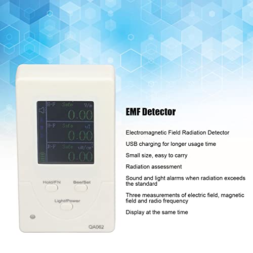 Detector de radiación de campo electromagnético con alarma múltiple y carga USB miniatura 3