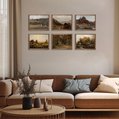 FYARTKJ-6Pcs-Autumn-Landscape-Wall-Art-Vintage-Farmhouse-Fall-Nature-Wilderness-Illustrations-Wall-Decor-Prints-French-Country-Neutral-Aesthetic-Posters-Rustic-CottageCore-Decoration-Unframed FYARTKJ 6Pcs Autumn Landscape Wall Art Vintage Farmhouse Fall Nature Wilderness Illustrations Wall Decor Prints French Country Neutral Aesthetic Posters Rustic CottageCore Decoration Unframed