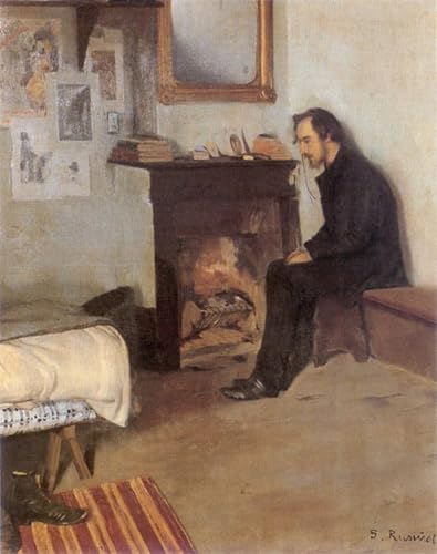 Image sur toile portrait d'Eric Satie pour chambre à coucher cosy