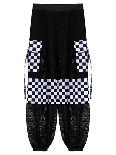 Girls Boys Active Sweatpants Breathable Mesh Joggers with Elastic Waist & Pockets3