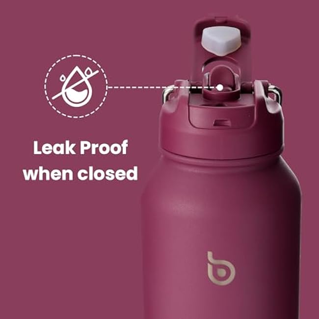 BOTTLE BOTTLE 40 oz Stainless Steel Insulated Sports Water Bottle | with straw | and pills holder