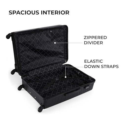 Image of Stony Brook by Nasher Miles Crescent Hard-Sided Polypropylene Check-in Luggage Black 28 inch |75cm Trolley Bag