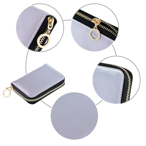 Elegant Blue Light Violet Gradient Women's Wallet Zip Around RFID Blocking Card Holder Cute Leather Zipper Card and Cash Holder4