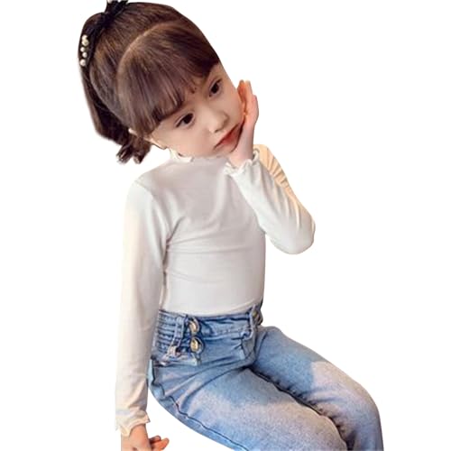 Girls Boys Basic Solid Long Sleeve Shirts Toddler Kids Ruffle Sleeve Casual Soft Pullover Tops Fall Winter Warm Outfits2