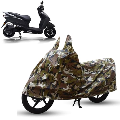 Image of Sulfar Bike Cover for Ampere Magnus Pro /Primus (EV) (Electric Scooter) | Waterproof, Dustproof & UV Protected | All Weather Two Wheeler Cover (Army Green) New 2026 Variants