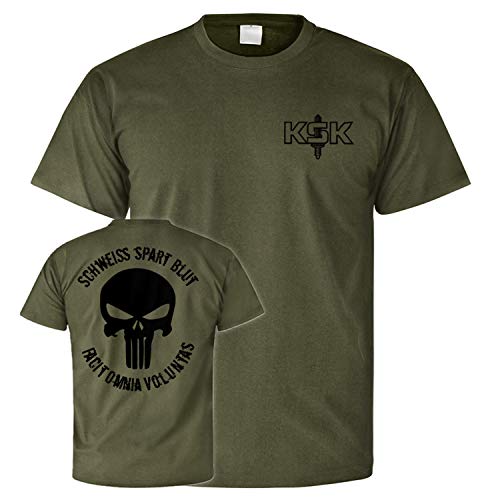 T-shirt pour homme vert KSK 25756 vetement coton taille L tendance
