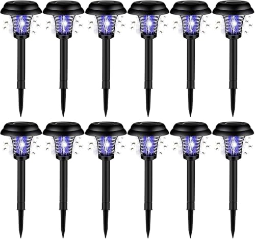 Citybaby電撃殺虫器 ソーラー充電式 殺虫ライト 蚊取り器 防水防塵【IP65】UV誘引+電撃駆除 屋外用 360°強力害虫対策 防雨仕様 虫よけ コバエ対策 庭用蚊取りライト 配線不要 簡単設置 省エネ リビング/屋内/庭/ガーデン/玄関/アウトド