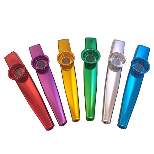 Lot de 6 kazoo 6 kazoo en métal pour enfants - Les Beatles, Paul McCartney, John Lennon, RIngo Starr, George Harrison Lot de 6 kazoo 6 kazoo en métal pour enfants