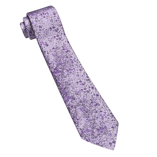 Image of Barry.Wang Floral Ties for Men Flower Necktie with Tie Clip Formal