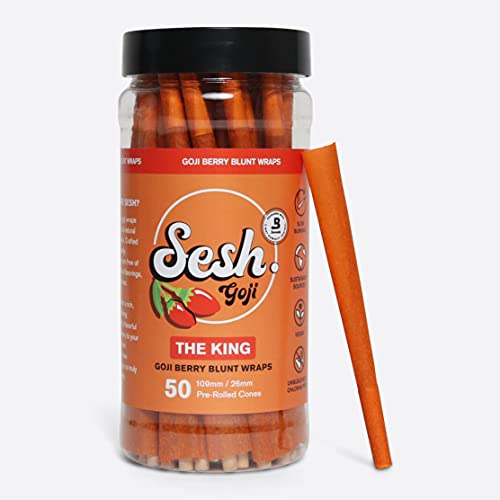 Sesh Pre-Rolled Cones - Jar of 50 Cones - The King - Goji Berry - Image 3