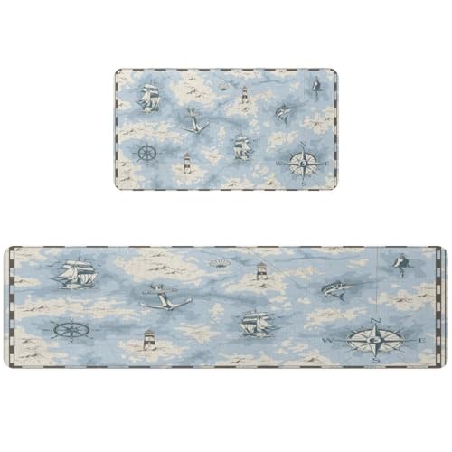 Tapis de cuisine anti-glisse lot de 2 pour sol propre et sécurisé