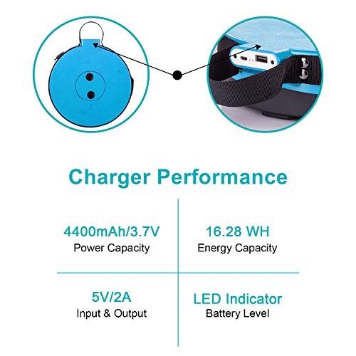Image of Portable Telescopic Stool with Mobile Charger 4400mAh, Collapsible Stool Built-in Phone Charger for iPhone Android, Foldable Seat for Camping Hiking Fishing Picnic Max Load 400lbs
