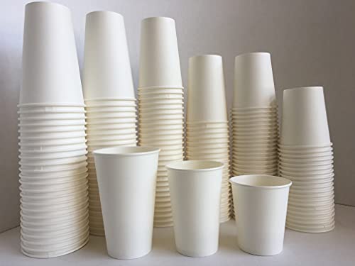 100 pz Bicchiere di Carta Bianco per Bevande Calde...