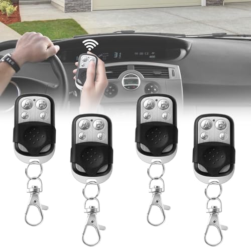 4 Stück Garagentorantrieb, 433 Hz Garagentor Fernbedienung Universal, Funkfernbedienung Garagentor für fernbedienung garagentor, Teleskoptore Stellplatzschlösser Diebstahlsichere Garagentoröffner