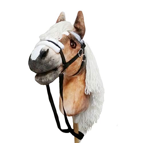 Stick hobby horse | Realistic Haflinger hobby horse for children | Hobbyhorse on stick