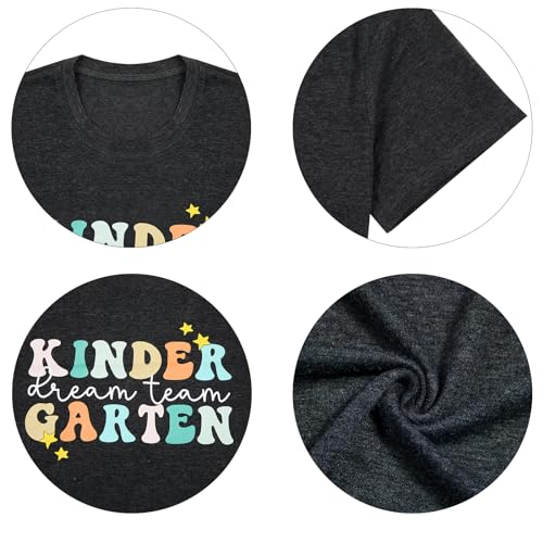 ALLTB Kindergarten Teacher Shirts Women First Day of School Shirt Teacher Life Floral Flower Tee Tops T-Shirt4