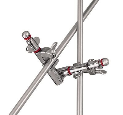 Cole-Parmer All Position Connector, Adjustable Angle and Plane, Nickel-Plated Zinc