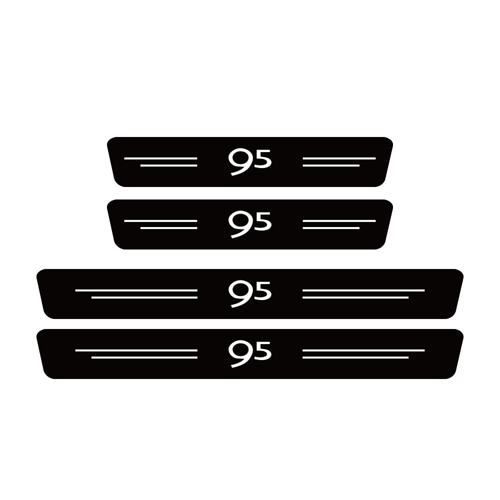 SDYAYFGE 4Pcs Kick Plates Car Door Sill Protector,for SAAB 95