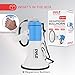 Pyle 50W Megaphone Bullhorn - Portable, Automatic Siren & Adjustable Volume,Projection Range Up to 1200 Square Yards, Aux Input, Talk, Siren, Music, Whistle, & Record, Shoulder Strap (White-Blue)