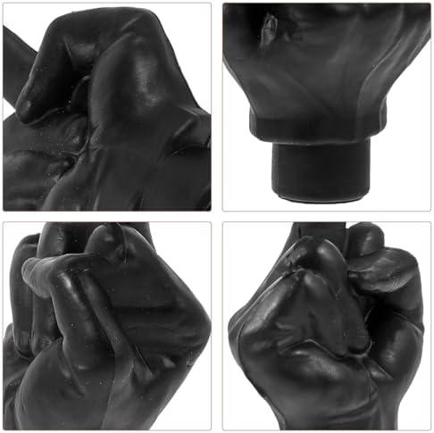 Ipetboom 4pcs Black Tire Valve Caps - Universal Middle Finger Prank Car Tire Dust Stem Covers Leak-Proof for Car Truck SUV Motorcycle Bike Dustproof Tyre Valve Caps - 4