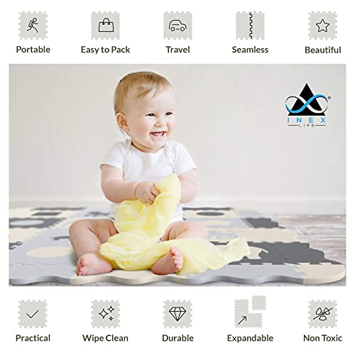 Soft Foam Baby Play Mat | Perfect Playmat For Tummy Time & Crawling - Extra Thick Padded Tiles Protect Infants & Toddlers From Hard Floors - With A Clean, Modern Design You'll Want To Show Off #TOP1