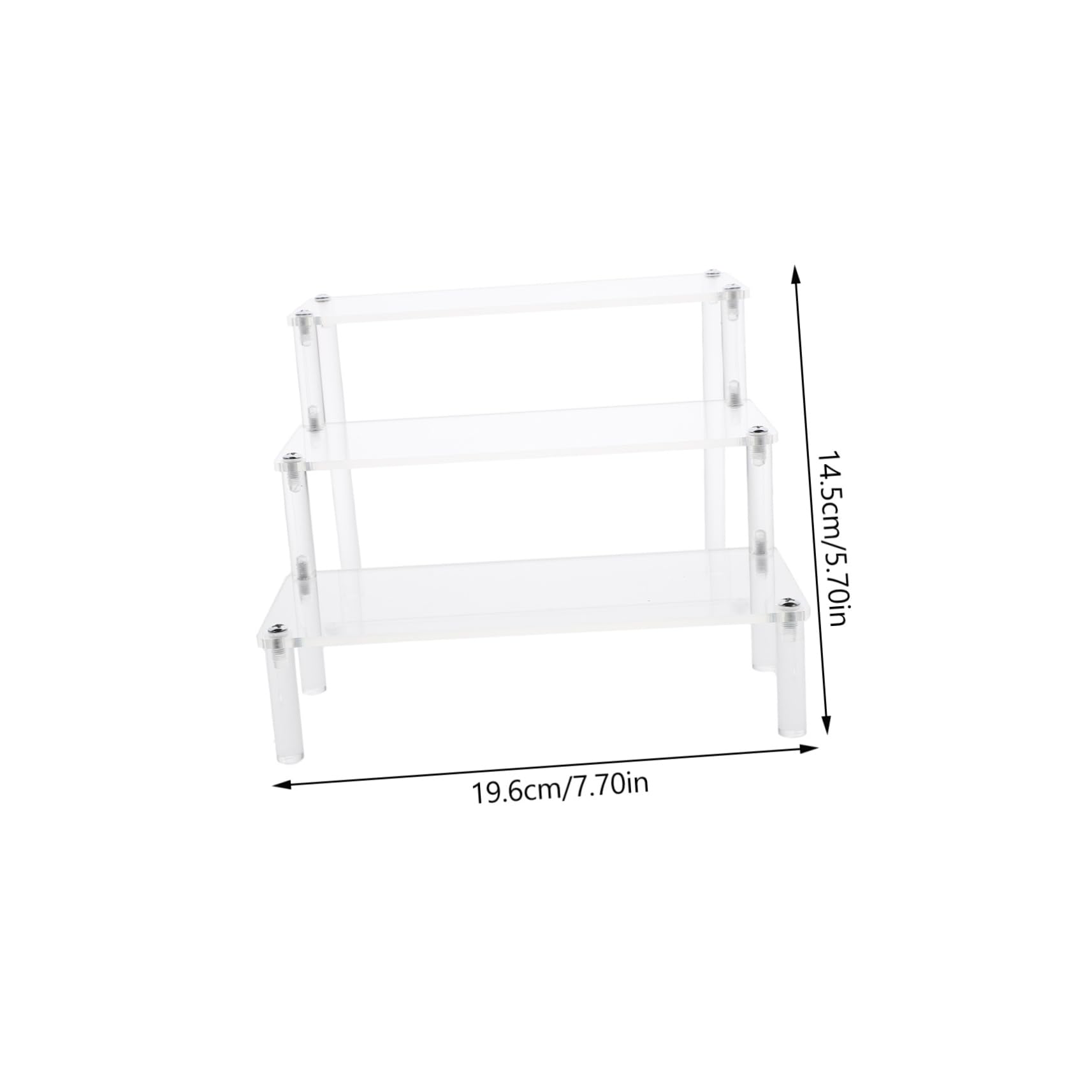 Gatuida 2 Stück Riser Display Stand Teiliges Transparentes Ständerregal für Figuren Schmuck und Sammlerstücke Stufiges Design für Zuhause und Geschäfte