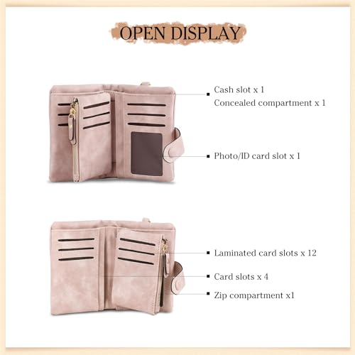 Christmas Gifts for Mom - Personalized Wallet Women - Custom Hold Hands Wallets for Grandmother - Name Wallet for Her (4 Names)4