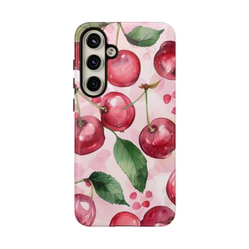 Coque antichoc Samsung S24 Plus motif cerise pour éviter les rayures