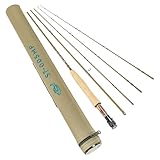 SF SF-005MP 8 FT 6 Inch 4wt-4 Sections Fly Fishing Rod Advance Multi-Purpose Freshwater Fly Rod IM8 Carbon Fiber with Carrying Tube and Extra Rod Tip Section Medium-Fast Action
