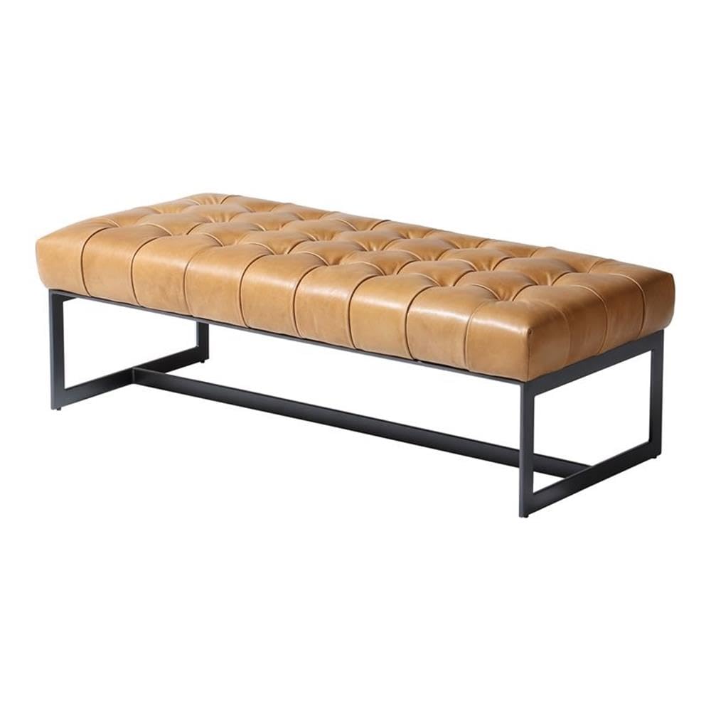 Moe's Home Collection Wyatt Leather Bench