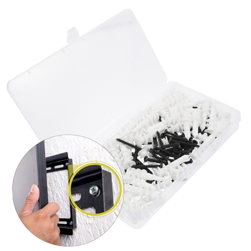 1Set Drywall Anchors and Screws Set Plastic Expansion Screws with Deep Thread Design for Hanging and Mounting Drywall Includes Storage Box for Easy
