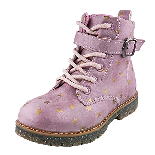 TZJS Winterschuhe Mädchen Unisex Kinder Klassische Stiefel für Herbstschuhe Winterschuhe Schuhe Kinder Mädchen Wasserdicht Stiefeletten Schneestiefel(Rosa,35)