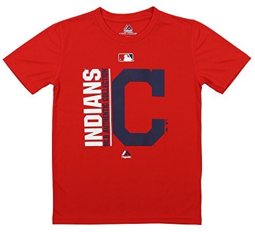 Outerstuff Boys Youth (8-18) Short Sleeve AC Team Icon T-Shirt, Cleveland Indians, Large (14-16)