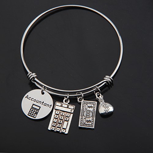Gzrlyf Accountant Bracelet Calculator Charm Bracelet Accounting Jewelry CPA Graduation Gift4