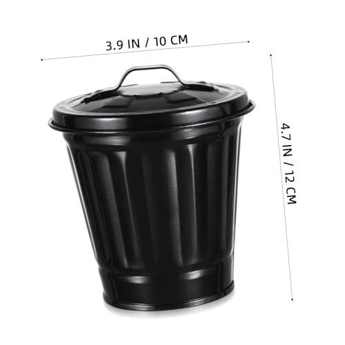 Bote de basura pequeño de escritorio con tapa iplusmile miniatura 2