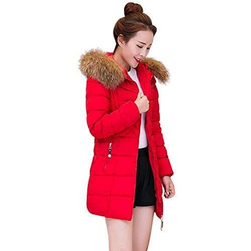 Preisvergleich Produktbild Amphia Frauen Strickjacke Kapuzenpullover Damen Daunenjacke,Daunenjacke Steppmantel Warm Jacket - Mode Winter Warme Frauen Lange Jacke Baumwolle Mantel Parka Lammy Dicker Outwear