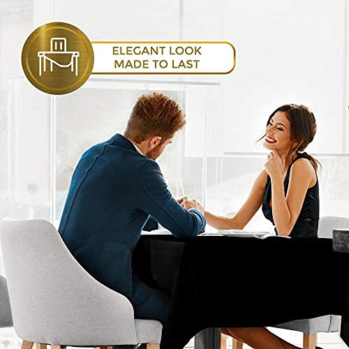 Classic Black Tablecloth 90X156 - Black Table Clothes For 8 Foot Rectangle Tables, Stain And Wrinkle Resistant Washable Fabric [2 Pack] #TOP5