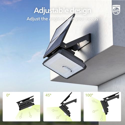 Philips Solar Motion Sensor Light Outdoor, 3 Modes, 1000LM 7000K Daylight, Waterproof Solar Powered Flood Light for Garden, Yard, Garage thumbnail 6