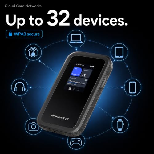 Image of NETGEAR Nighthawk 5G Mobile Hotspot M7 | eSIM or SIM | Portable WiFi 7 Router for Travel in 140+ Countries | 5G /4G LTE | 3.6Gbps Speed | Cloud Care Networks Powered by AT&T, T-Mobile, Verizon (MH7150)
