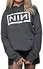 Nine Inch Nails Hoodie Classic Band Logo Official Unisex Charcoal Grey Pullover S #2