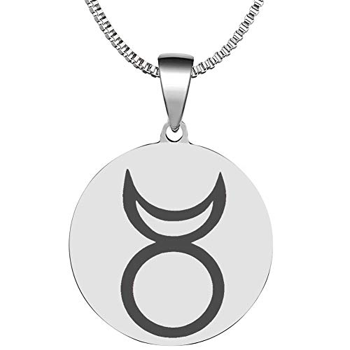 Laser Engraved Magical Pagan and Wiccan Horned God Symbol Stainless Steel Pendant Necklace Well Polished